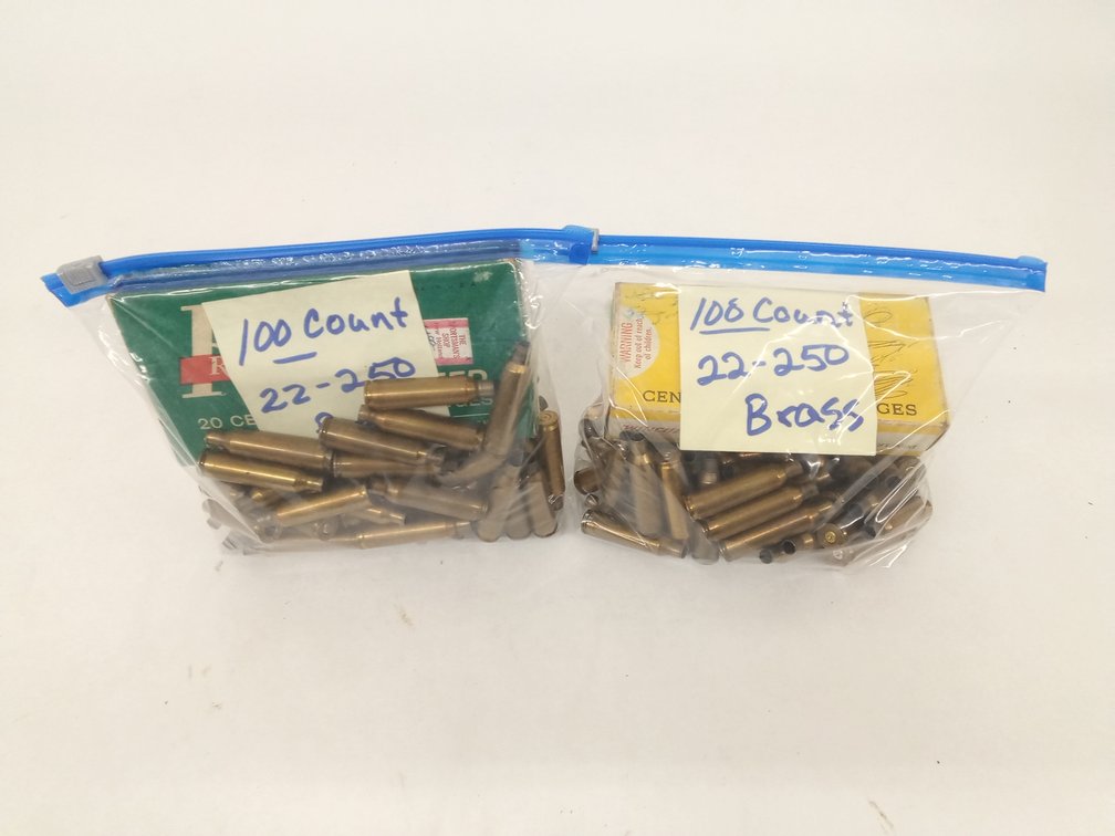 (200 Pcs.) 22-250 Brass Casings