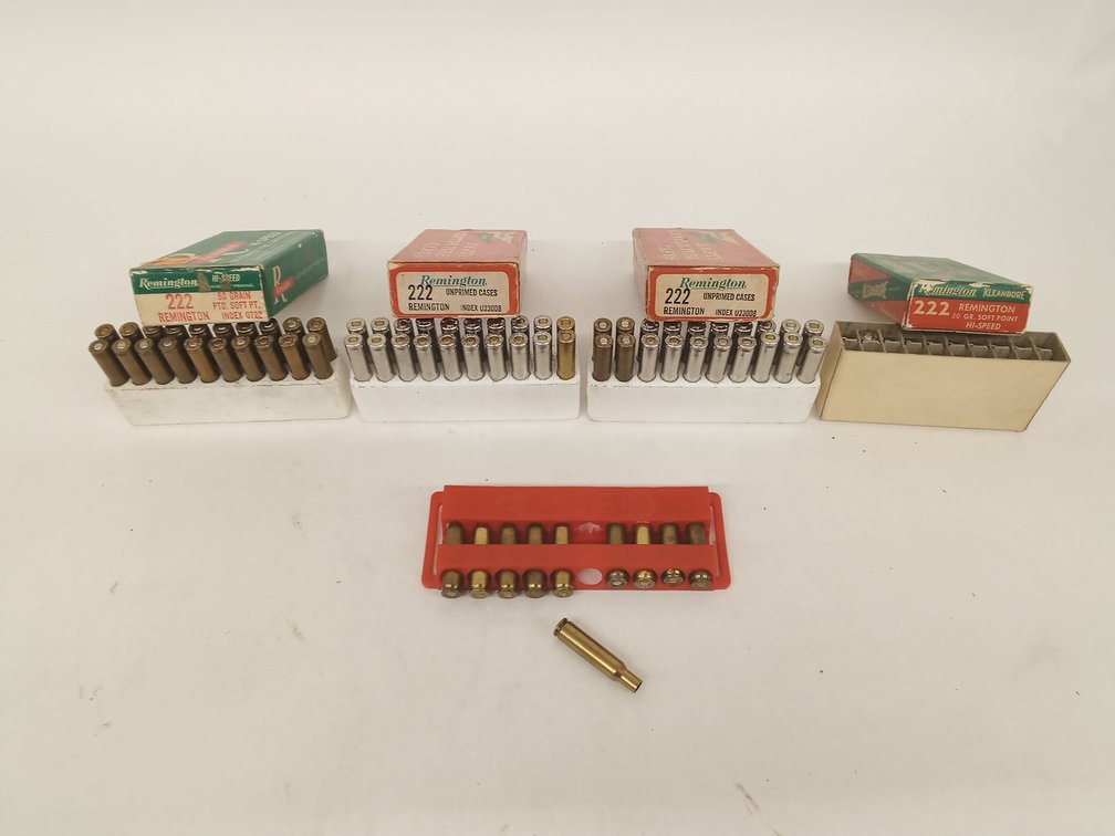 (90 Pcs.) 222 Rem Brass Casings Mixed