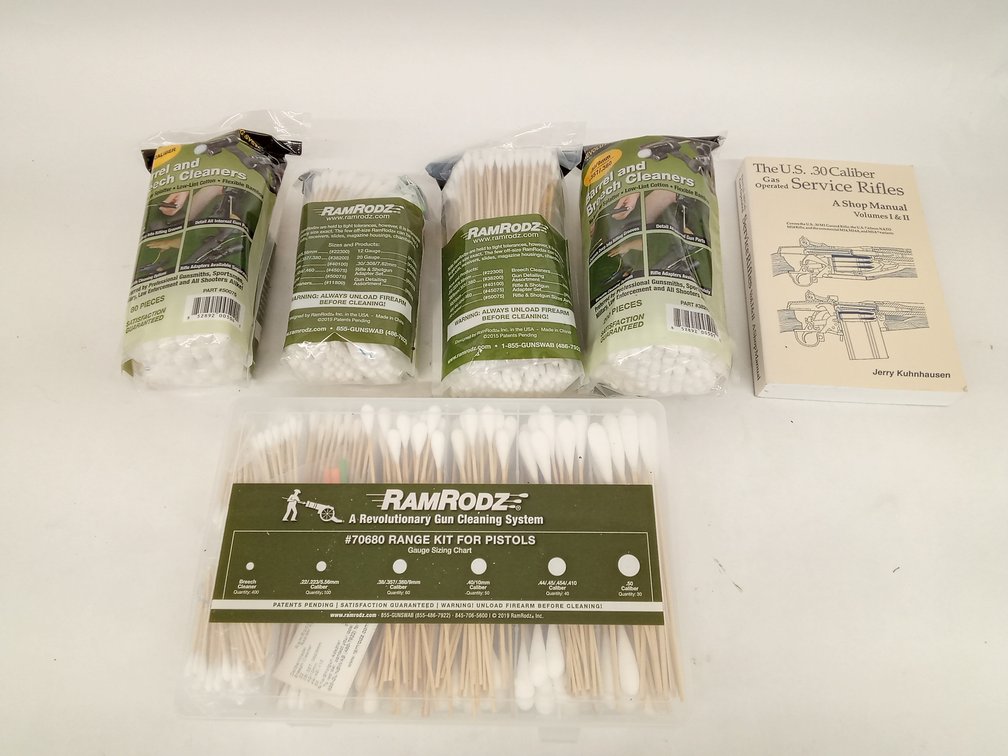(6 Pcs.) Ram Rodz Gun Cleaning Swabs & Manual