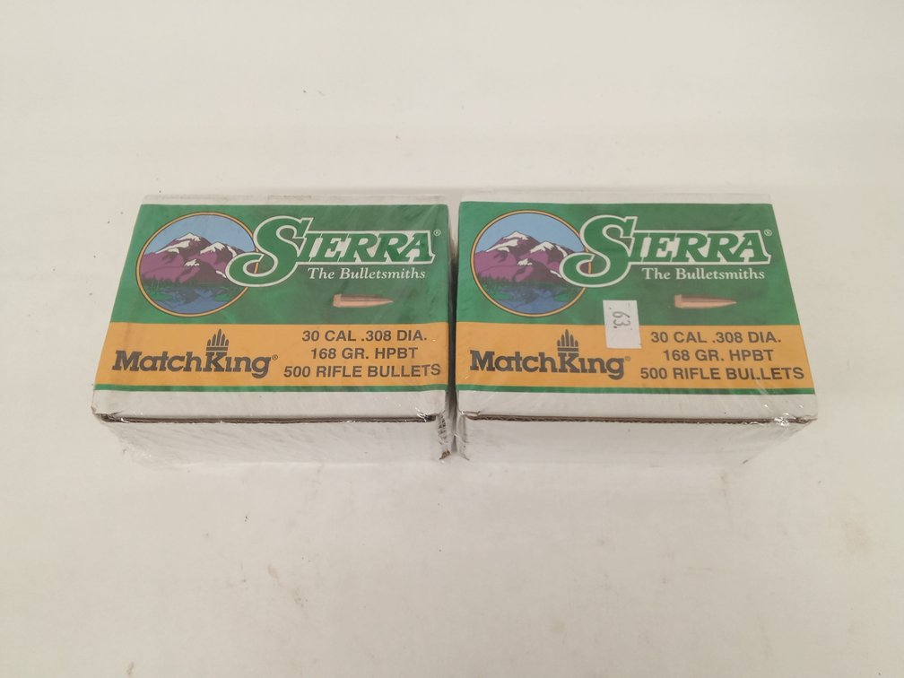 (1000 Pcs.) 30 Cal Bullets, .308" 168gr HPBT