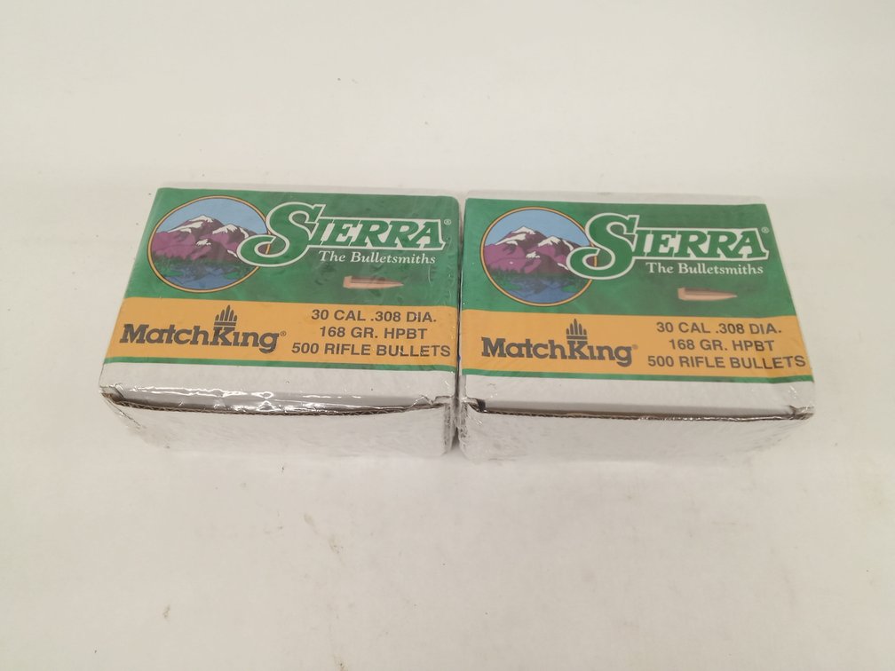 (1000 Pcs.) 30 Cal Bullets, .308" 168gr HPBT