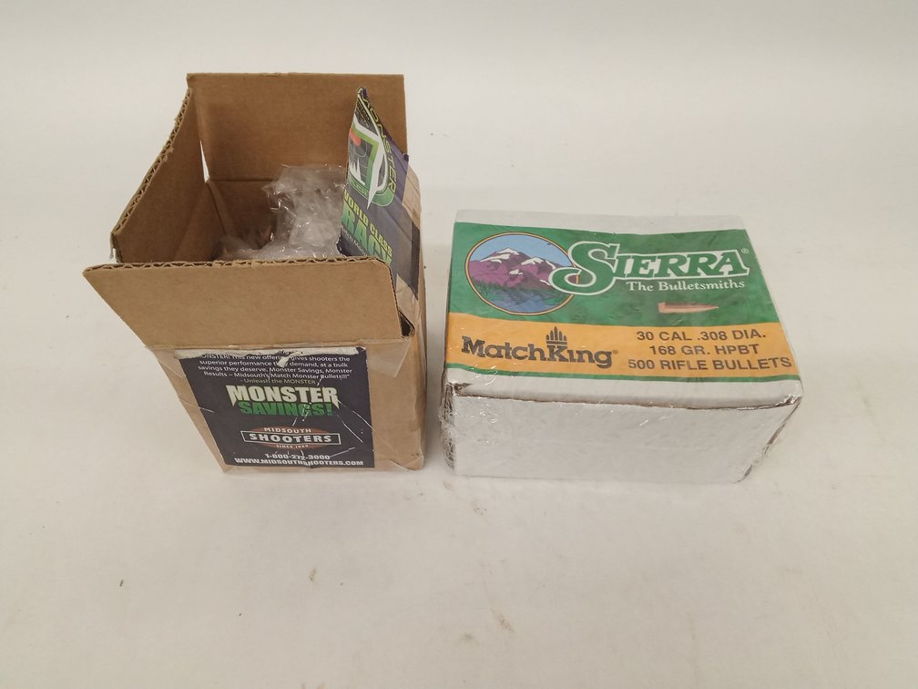 (1000 Pcs.) 30 Cal Bullets, .308" 168gr HPBT