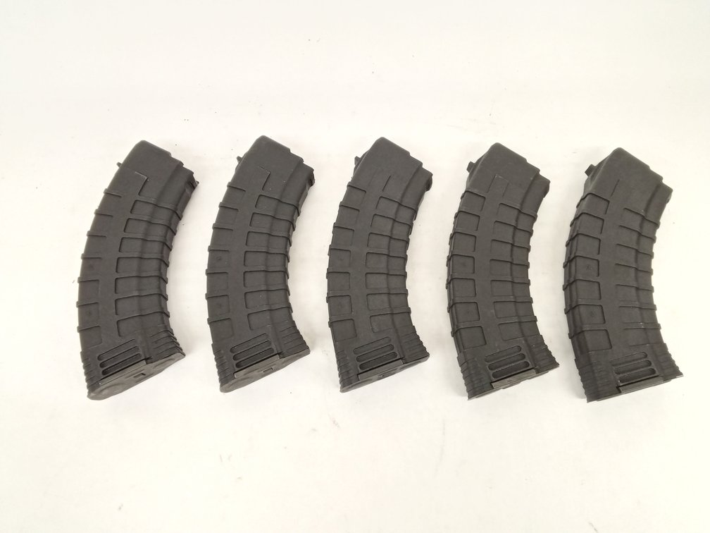 (5 Pcs.) Tapco 30rd AK Mags, 7.62x39mm