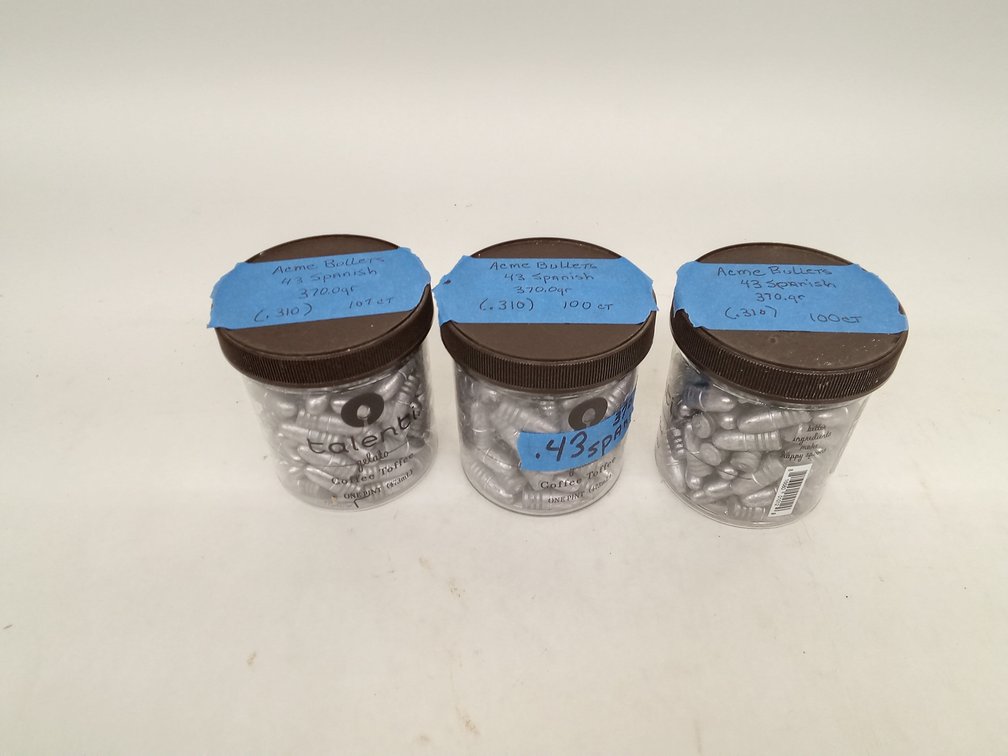 (307 Pcs.) 43 Spanish Bullets, 370gr LRN