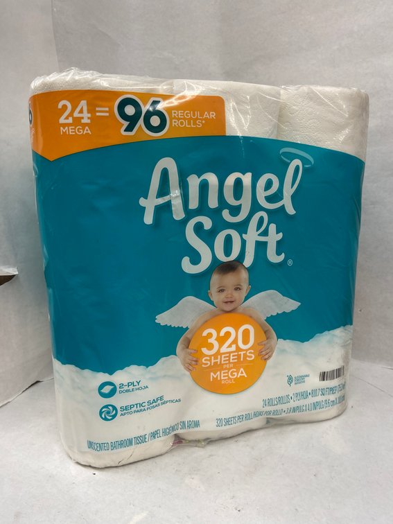 (2x Bid)Angel Soft 24pk Unscented Mega Roll Toilet Paper
