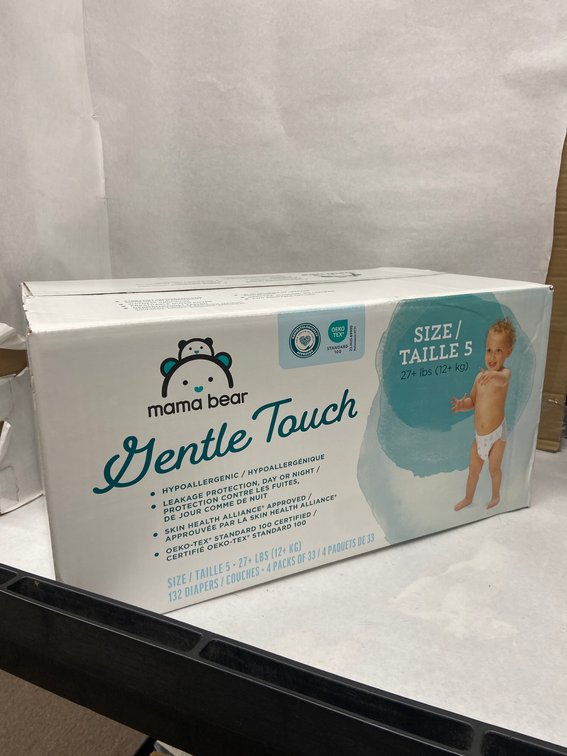 Mama Bear 132ct Gentle Touch Diapers-Size 5