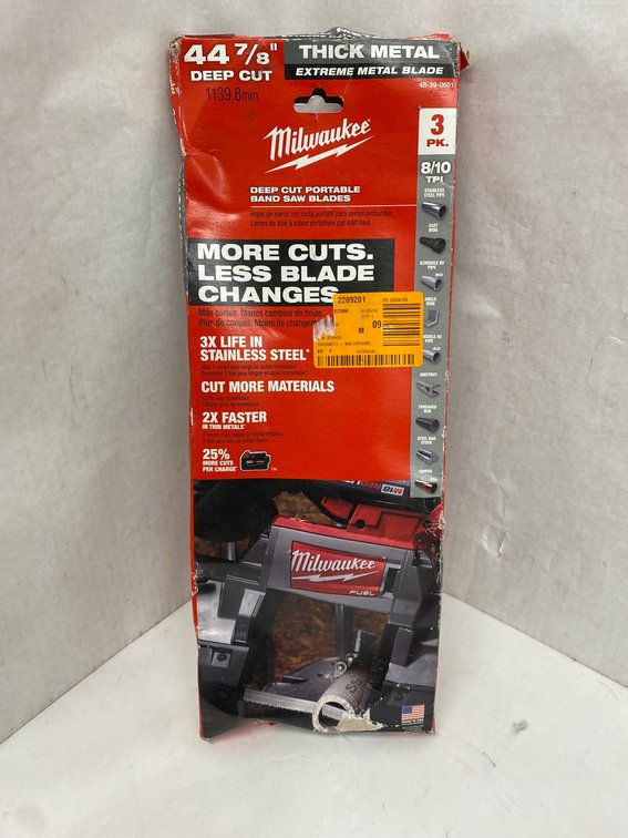 Milwaukee 3pk 44-7/8"x8T/10T Band Saw Blades 