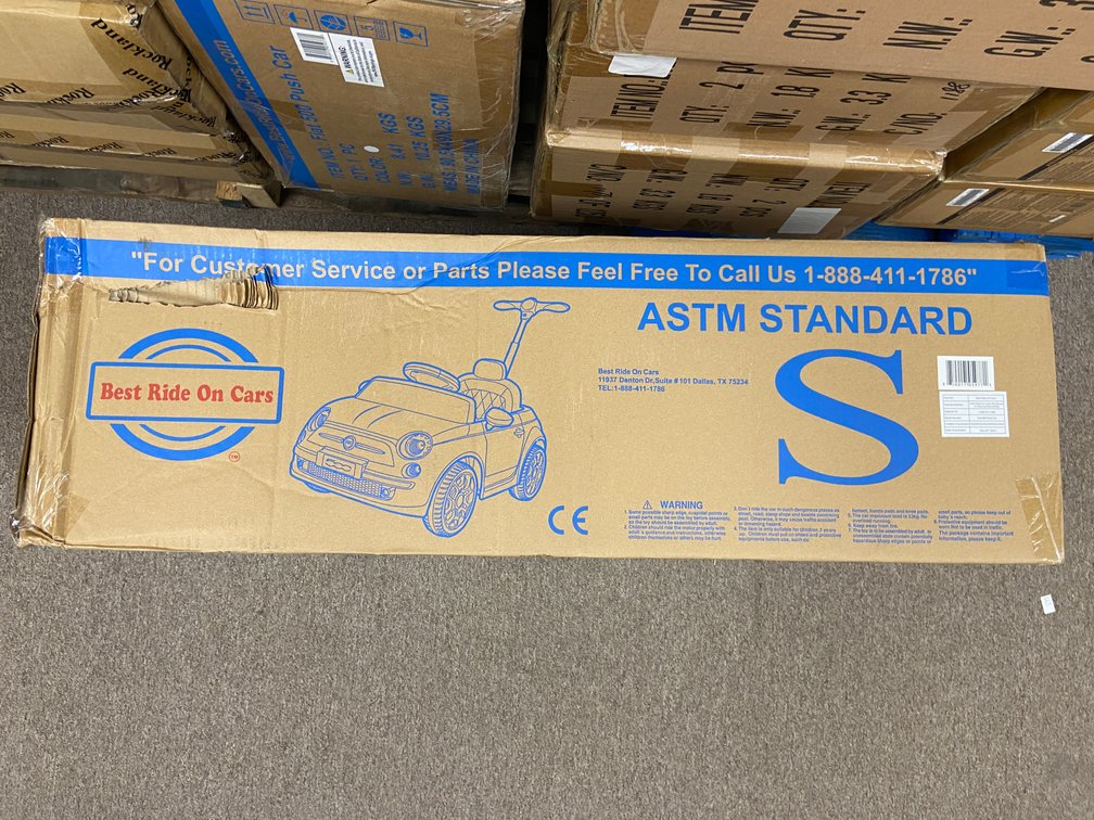 (2x Bid)Fiat 500 Push Car Toy