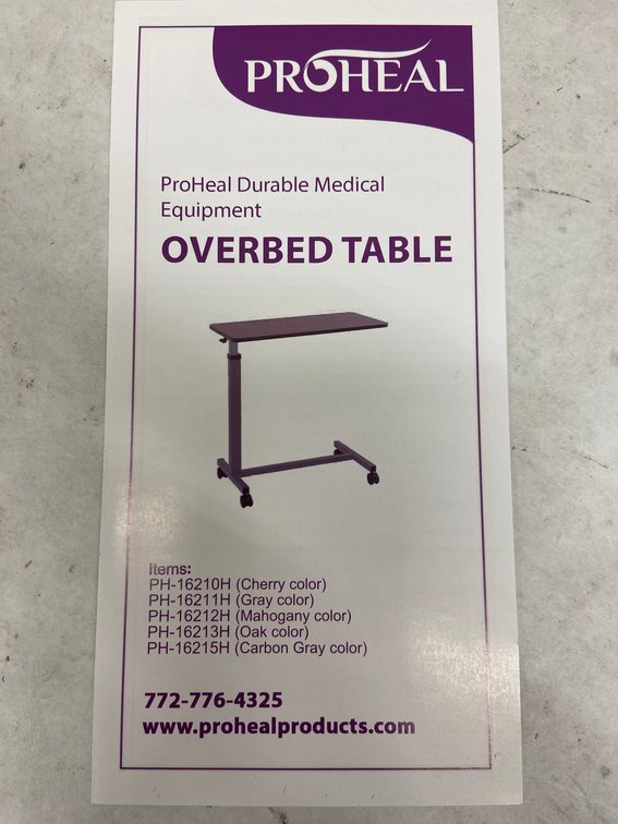 (4x Bid)Pro Heal Adjustable Durable Over Bed Table