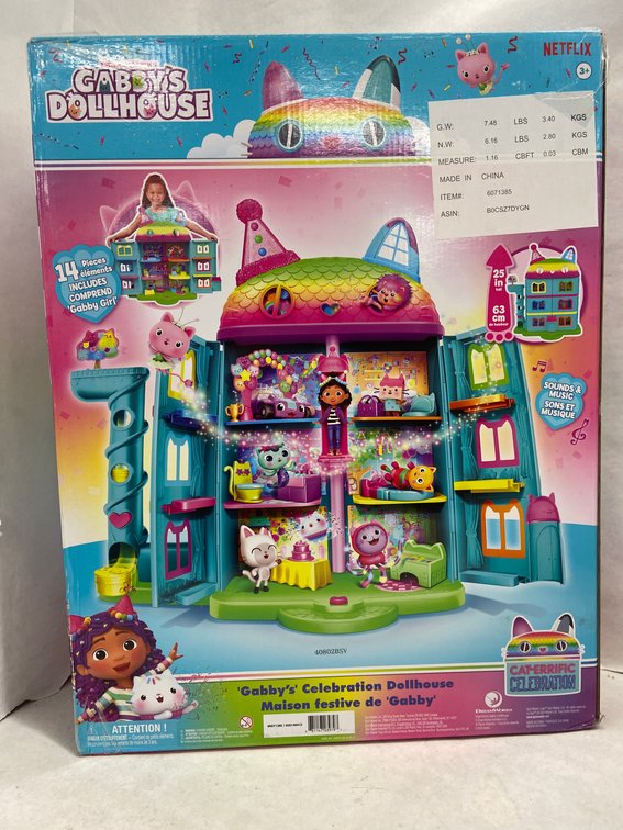 Gabbys Dollhouse 14pc Celebration House
