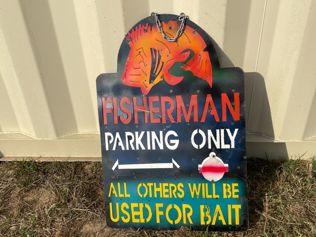 Fisherman Parking Only Decorative Metal sign