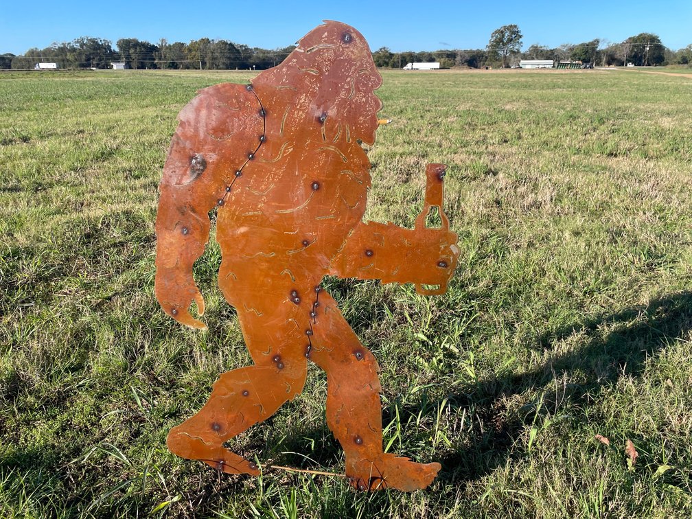 Metal Sasquatch Yard Ornament