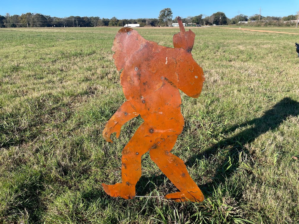 Metal Sasquatch Yard Ornament