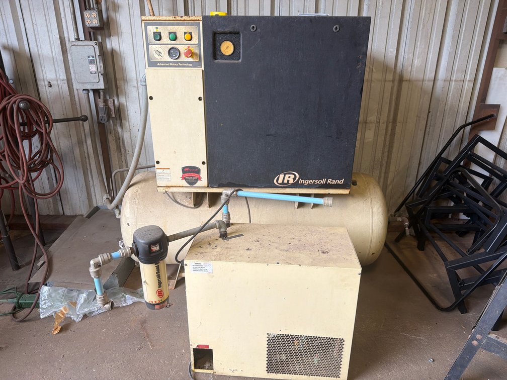 Ingersoll Rand Rotary Screw Air Compressor with Tank and Dryer