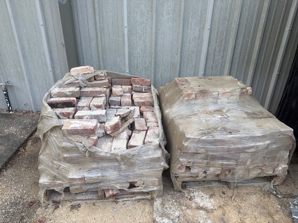 Two Pallets of Reclaimed Red Clay Bricks