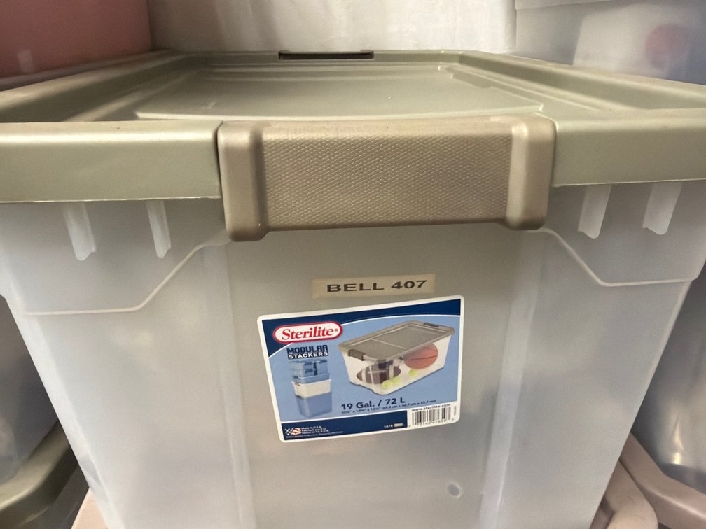 Helicopter Parts Tote
