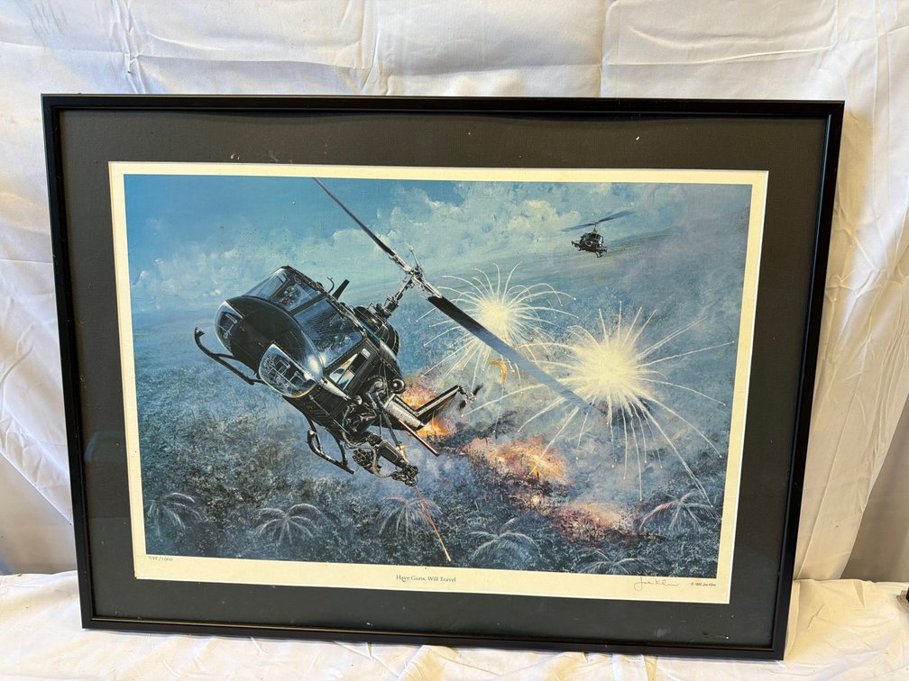 Framed "Have Guns, Will Travel" UH-1 Art Print