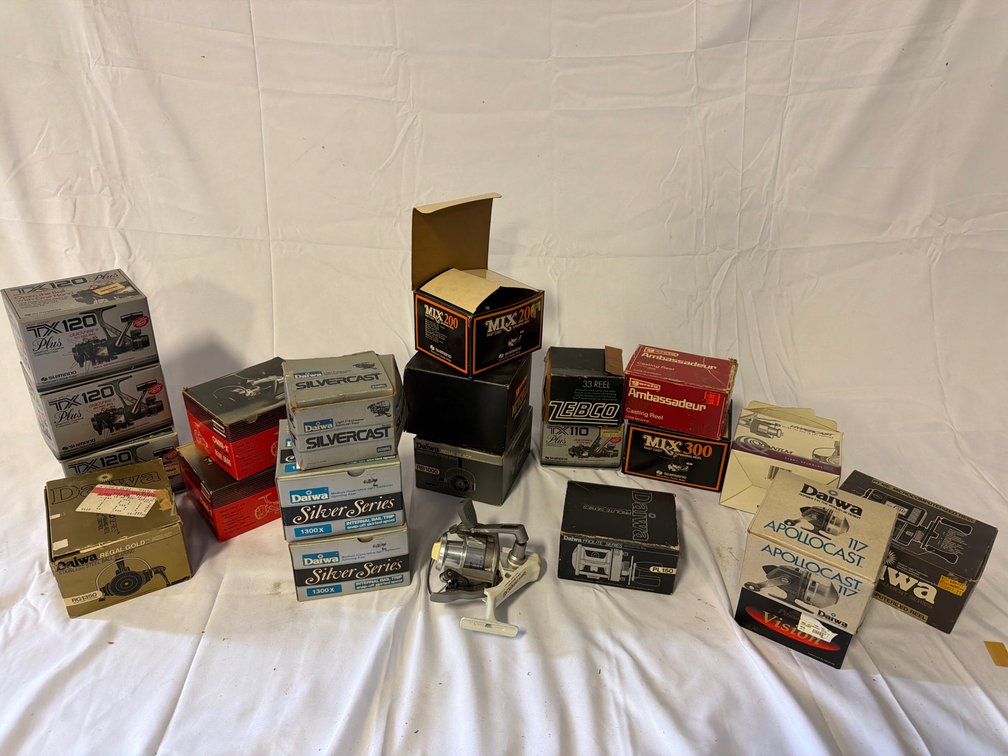 Collection of Vintage Boxed Fishing Reels