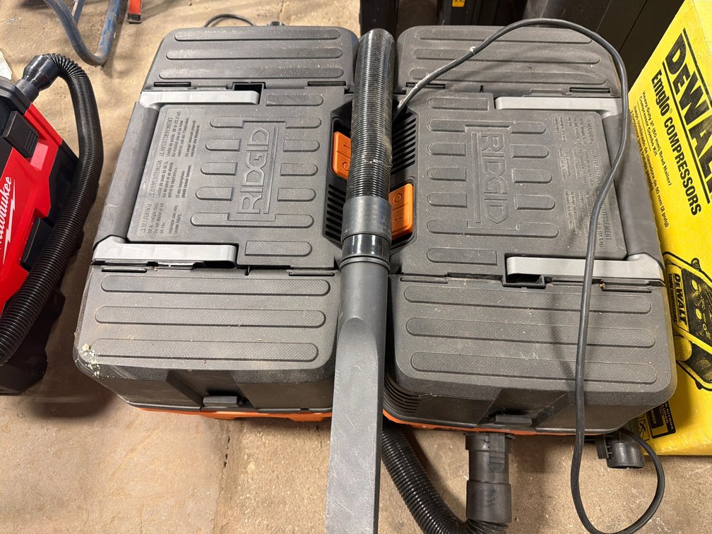 Two RIDGID Pro Pack Wet/Dry Vacuums