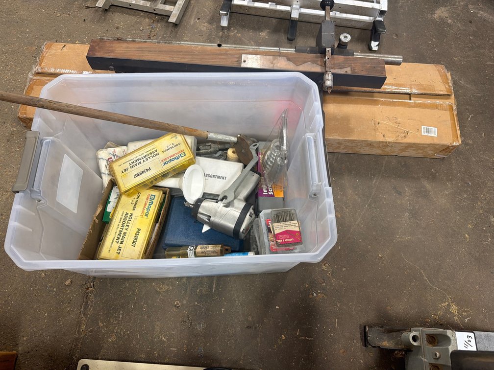Hanging Tool Cabinet, Lathe Duplicator Attachment, Tools, and More