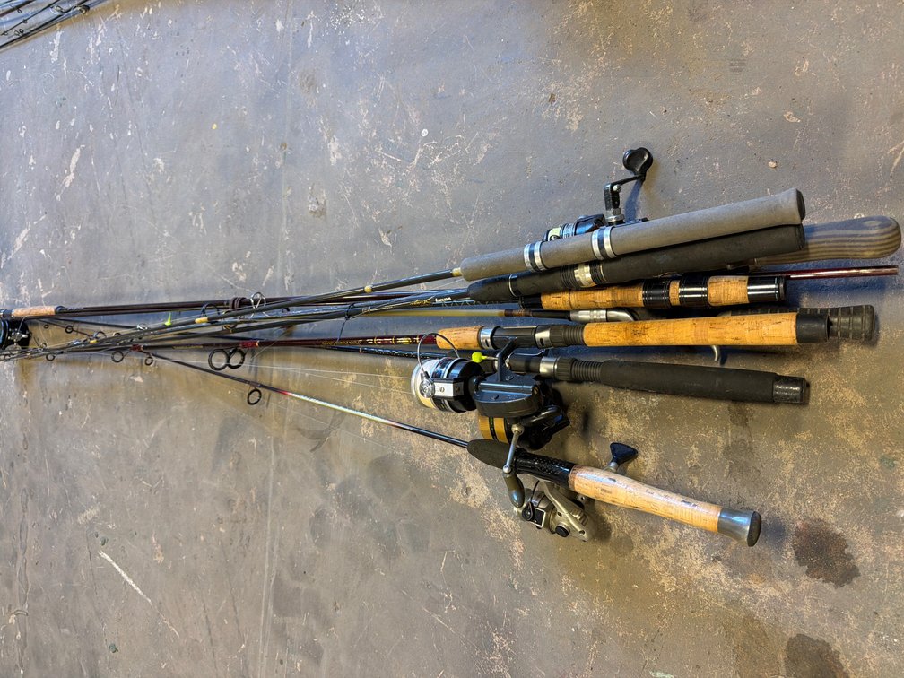 Assorted Fishing Rods & Spinning Reels Lot