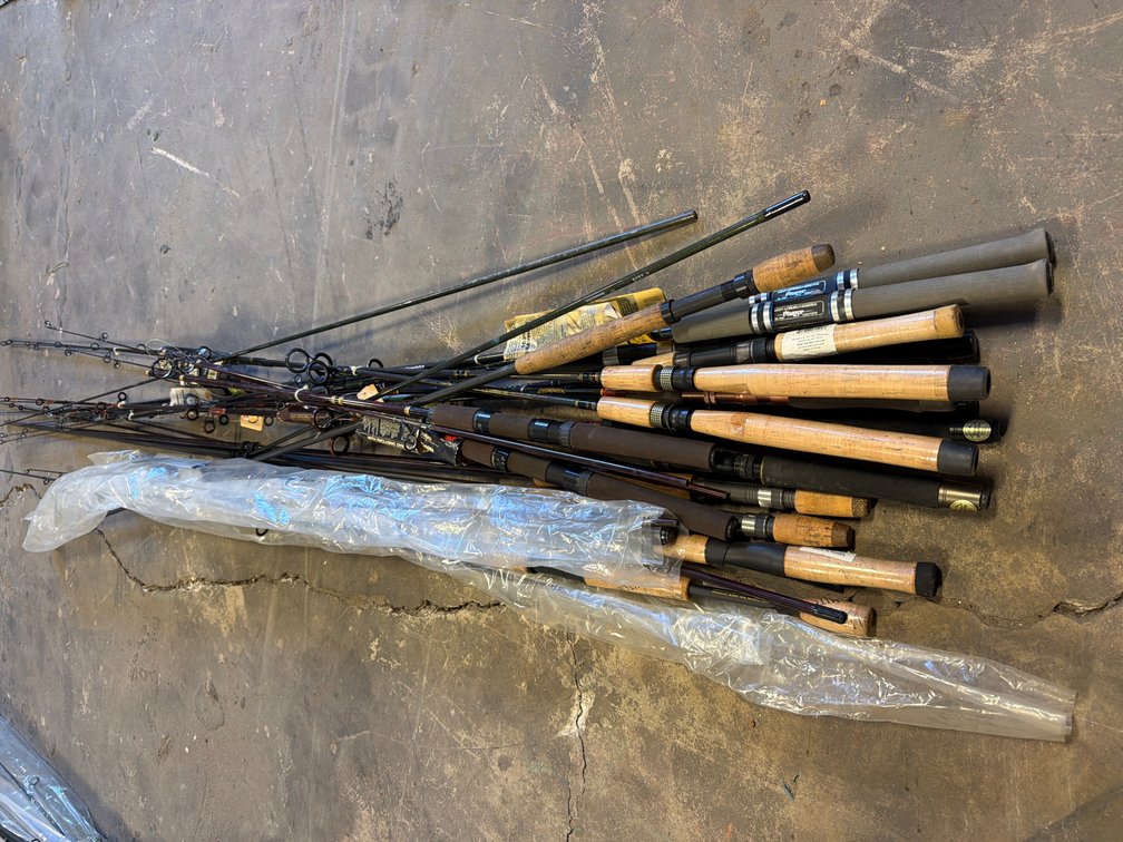 Large Assorted Fishing Rods Lot