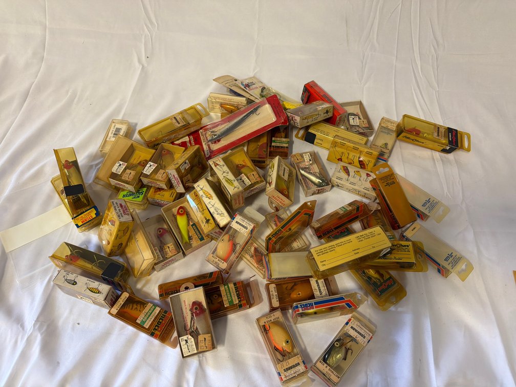 Large Collection of Vintage Boxed Fishing Lures