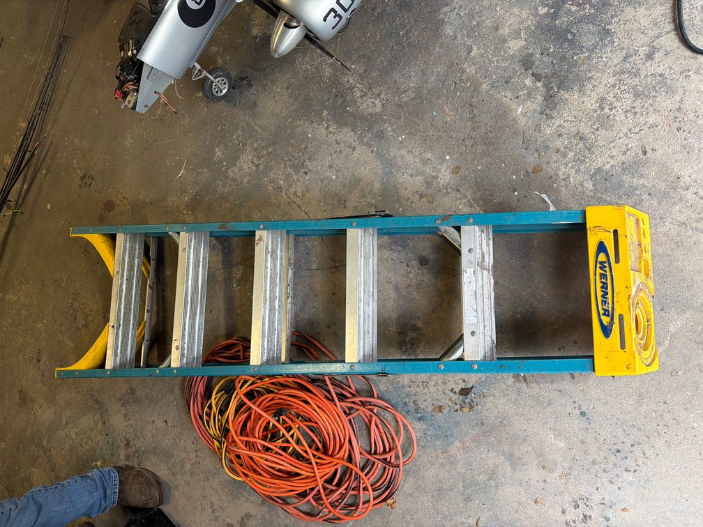 Werner Fiberglass Step Ladder, Industrial Drum Fan & Extension Cords