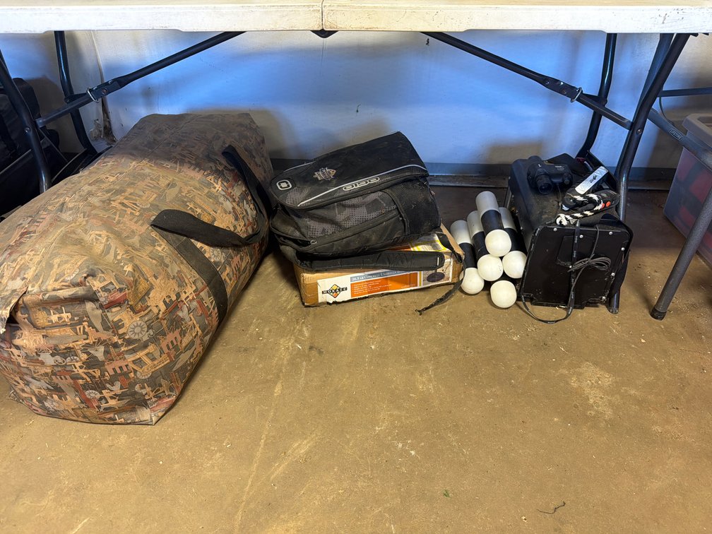 Remote Launcher, Concrete Umbrella Base, Bags, and More