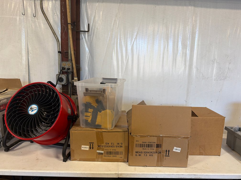 Industrial Drum Fan, Rack-Mount Locking Drawer, Work Gloves, and More