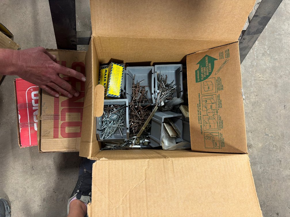 Nails, Hardware, Storage Bins, and Boxes