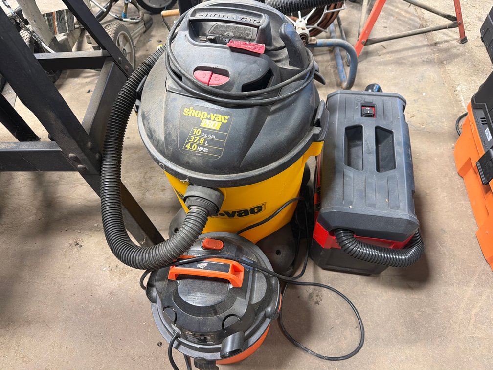 Three Wet/Dry Vacuums