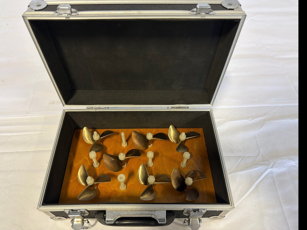 RC Boat Metal Propellers & Carrying Case