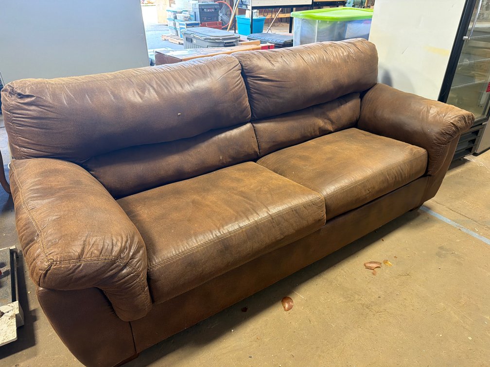 Brown Upholstered Sofa