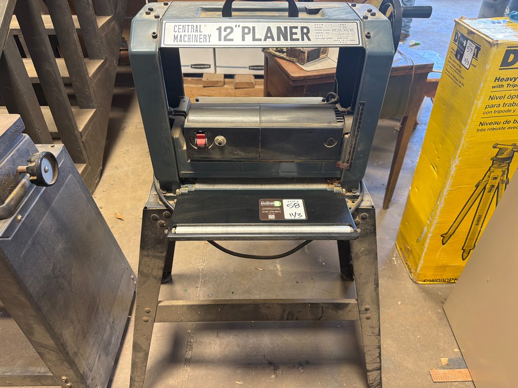 Central Machinery 12" Planer on Stand