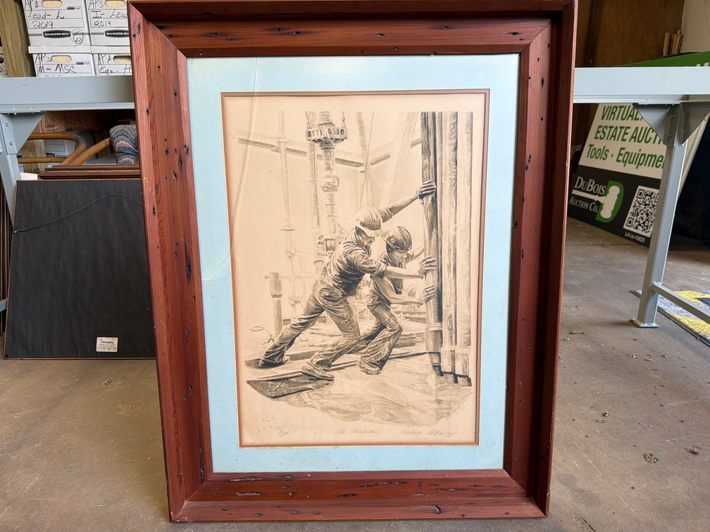 Framed Grady Byrd 'The Stackers' Signed Art Print