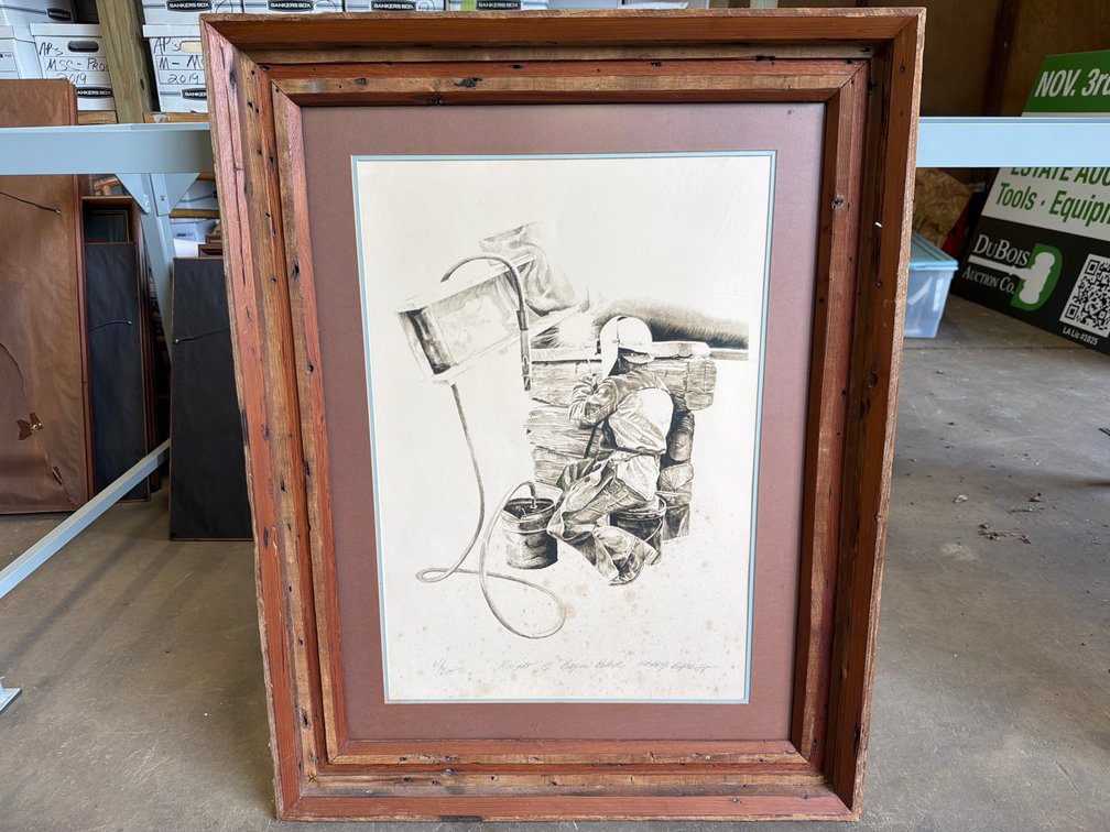 Framed 'Knight of Bayou Black' Art Print
