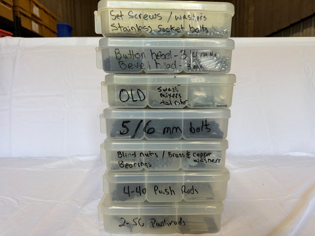 Set of (7) Clear Organizers & RC Hardware