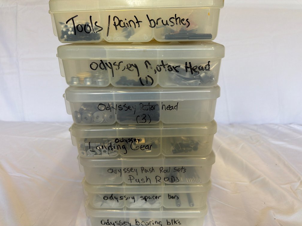 7-Piece Clear Organizers & Helicopter Supplies