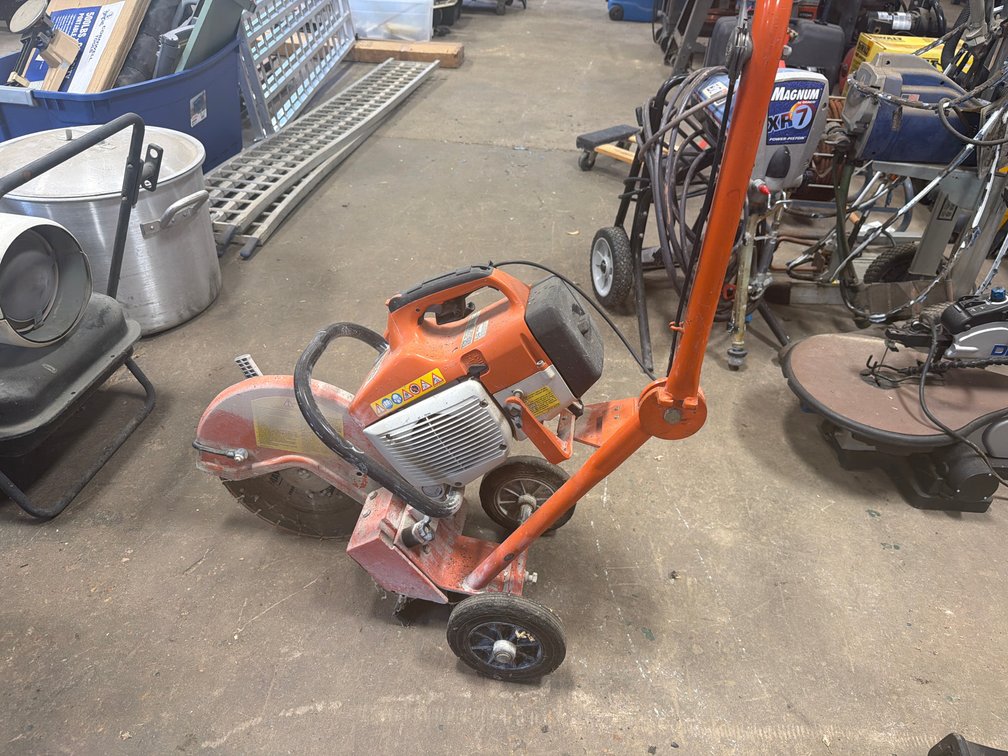 STIHL TS 400 Gas Cut-Off Saw on Wheeled Cart