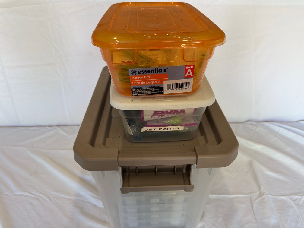 Multi-Container Totes & RC Jet Hardware Lot