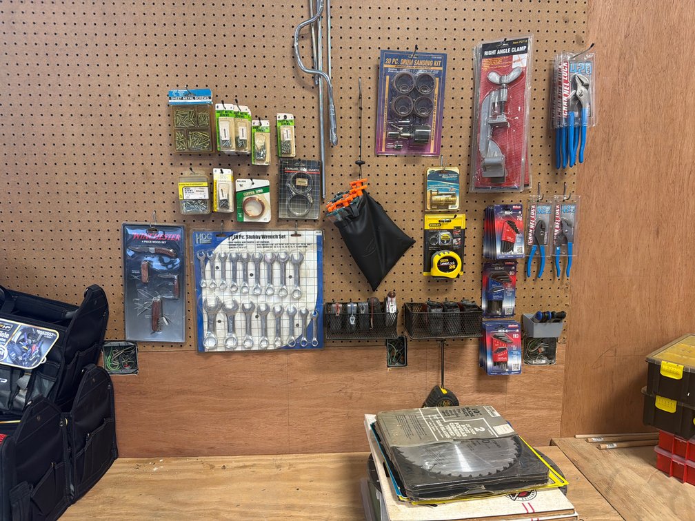Workshop Hand Tools, Hardware, and Circular Saw Blades