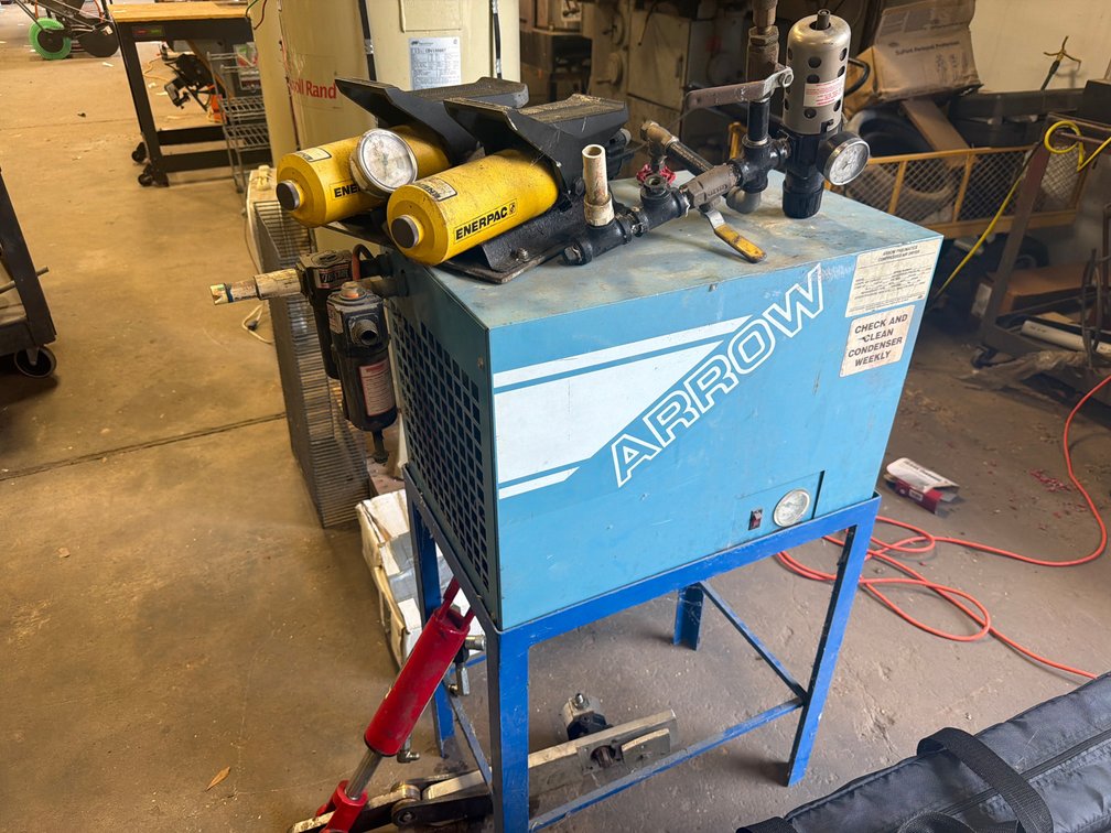 Compressed Air Dryer with Foot Pumps on Stand