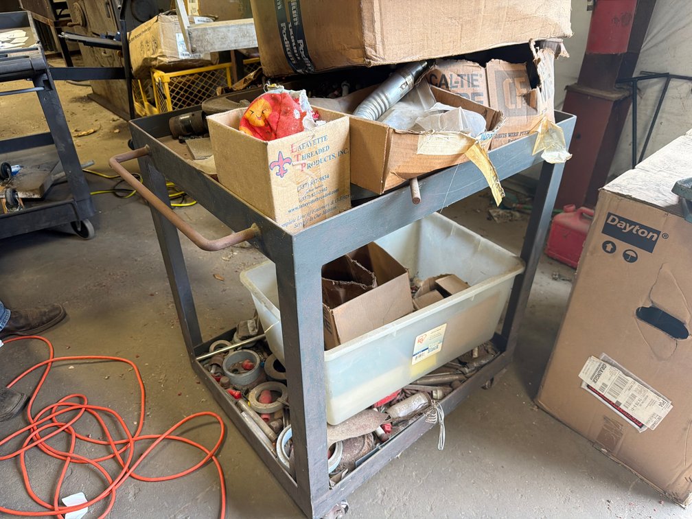 Steel Service Cart with Hardware, Fasteners, and More