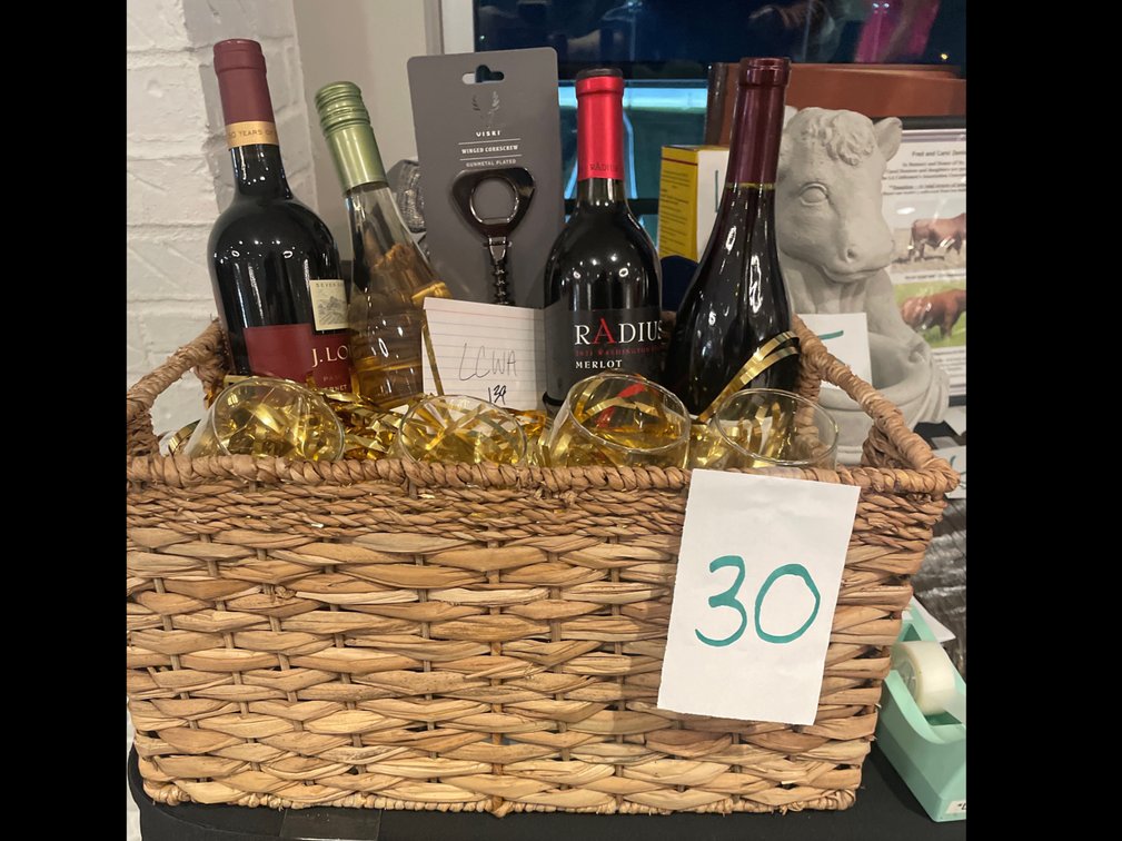 Wine and glasses