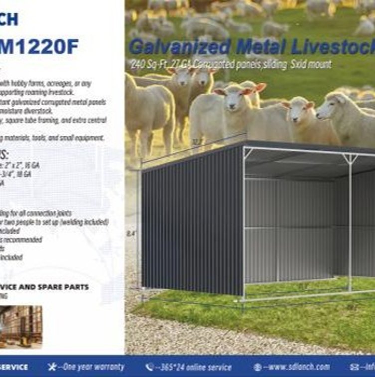 Galvanized Metal Livestock Shed