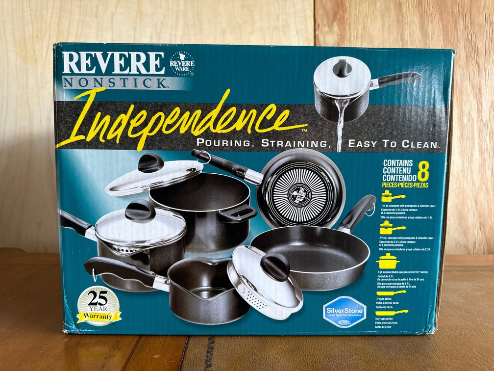 New in Box - Revere Nonstick Independence Cookware Set