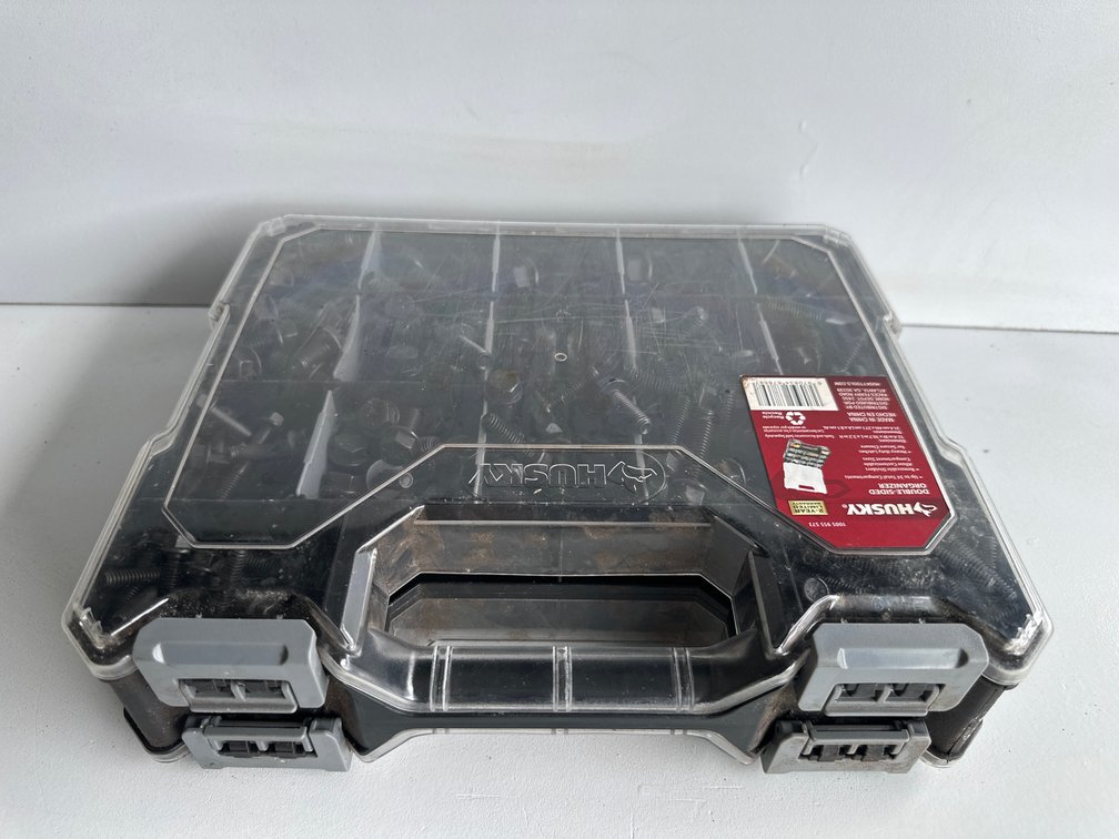Huskey Compartment Organizer with Contents 