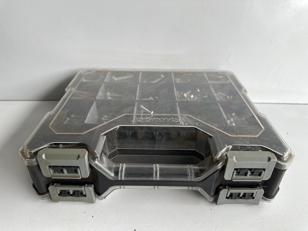 Huskey Compartment Organizer with Contents 