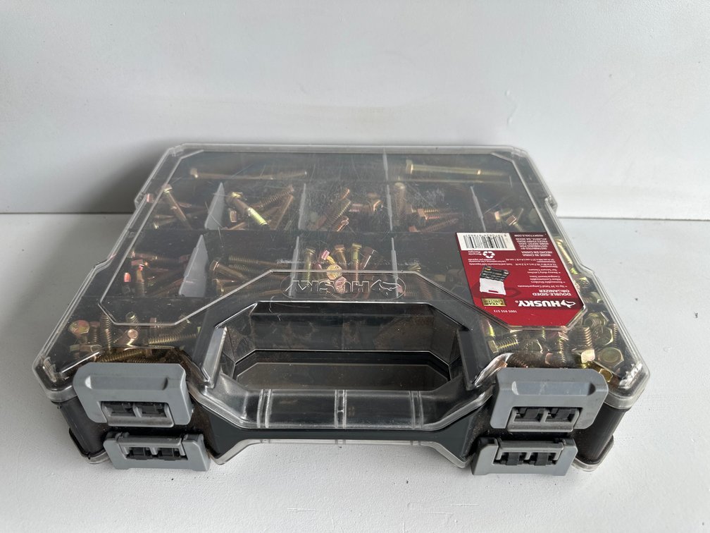 Huskey Compartment Organizer with Contents 